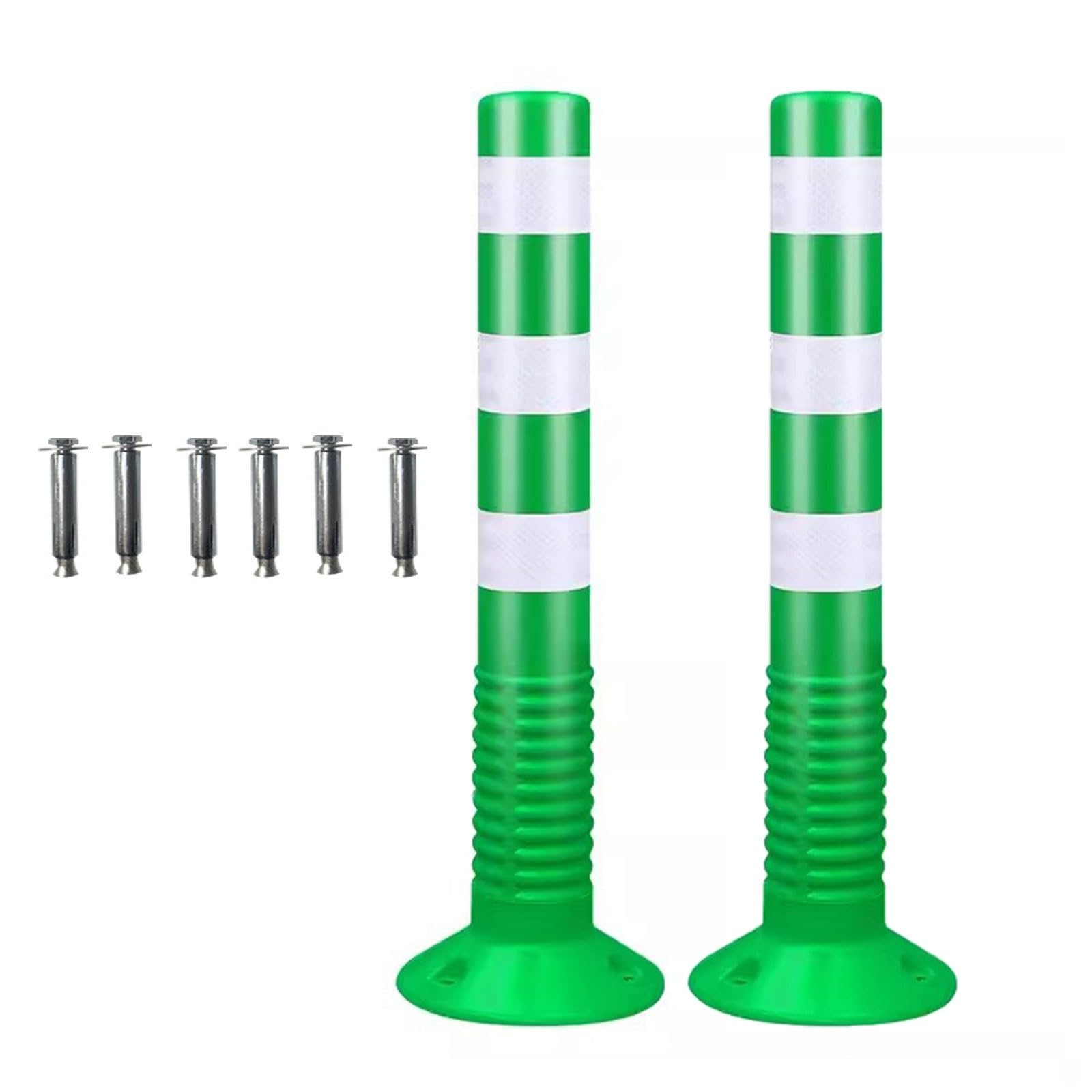 LWJSOCP 8erPack Green Safety Cones (76 cm) – Durable Traffic Cones with Stable Base for Enhanced Safety on Parking Lots Events and Construction Sites