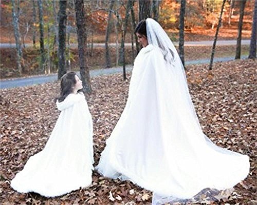 Flower Girl Winter Hooded Cloak Winter Wedding Cap for Kids Party Cape Cristmas Wraps2