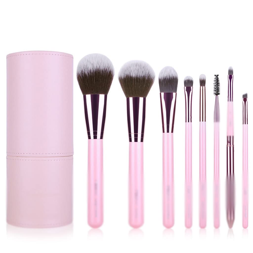 Ensemble de pinceaux cosmétiques 8 pièces Ensemble Complet de pinceaux à Poudre Outils de Maquillage Pinceaux à Baril