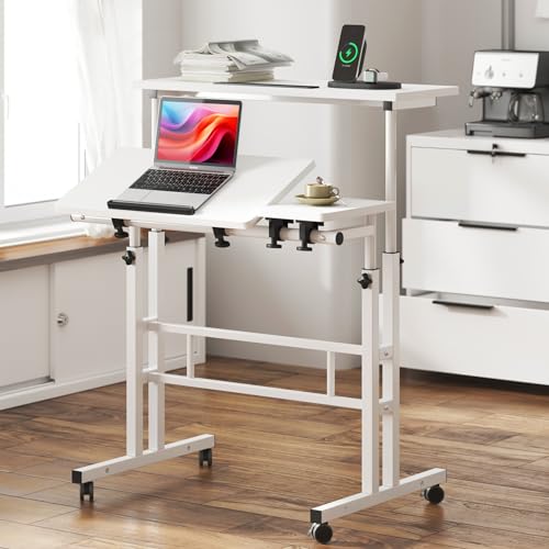 Mesa ajustable para laptop SogesHome 31.5 pulgadas blanca miniatura 4
