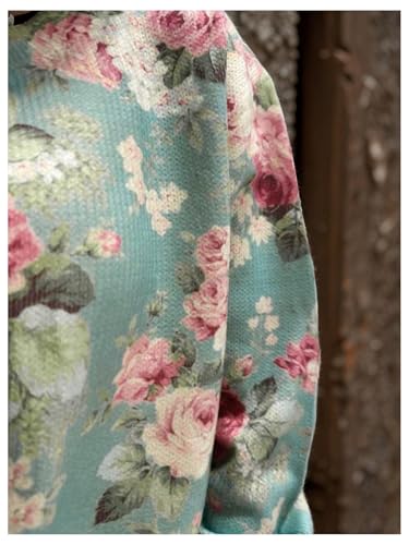 SOLY HUX Women's Floral Print Button Down Cardigan Sweater Long Sleeve Lightweight Fall Outerwear Outfits4