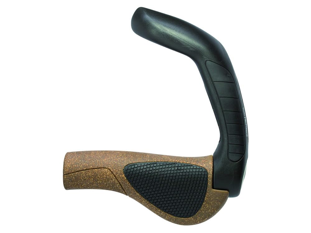 Ergon GP5-S BioKork Grips: Small, Black/Tan