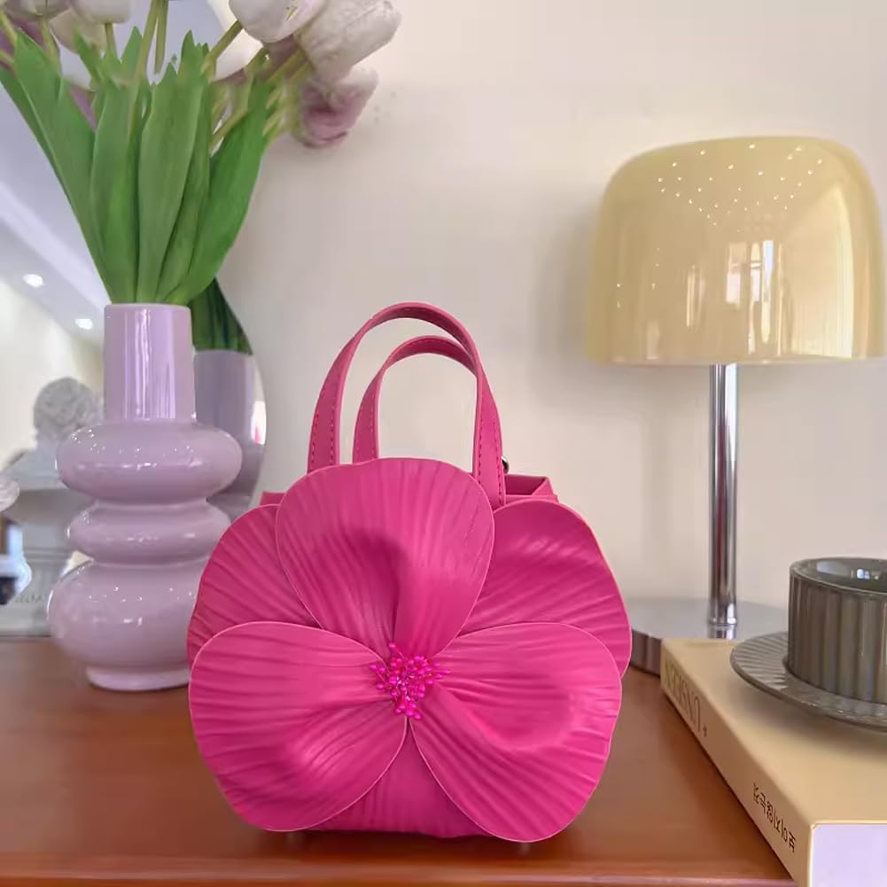 Mini bolso de noche de flores para mujer, bolso de mano de piel sintética con cadena, boda, fiesta, baile de graduación
