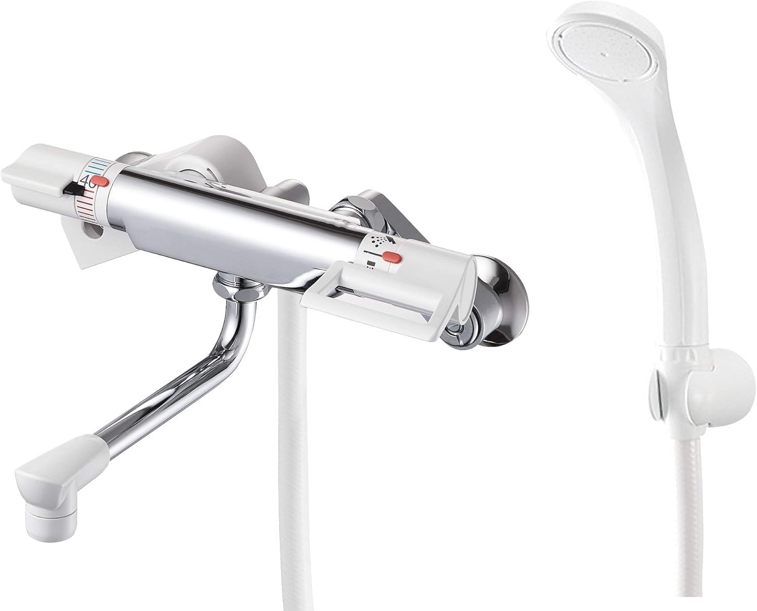 サーモシャワー混合栓 ホース1.6Ⅿ 節水シャワー 安心の断熱ボディ Amazon | サーモシャワー混合栓 ホース1.6Ⅿ 節水シャワー 安心