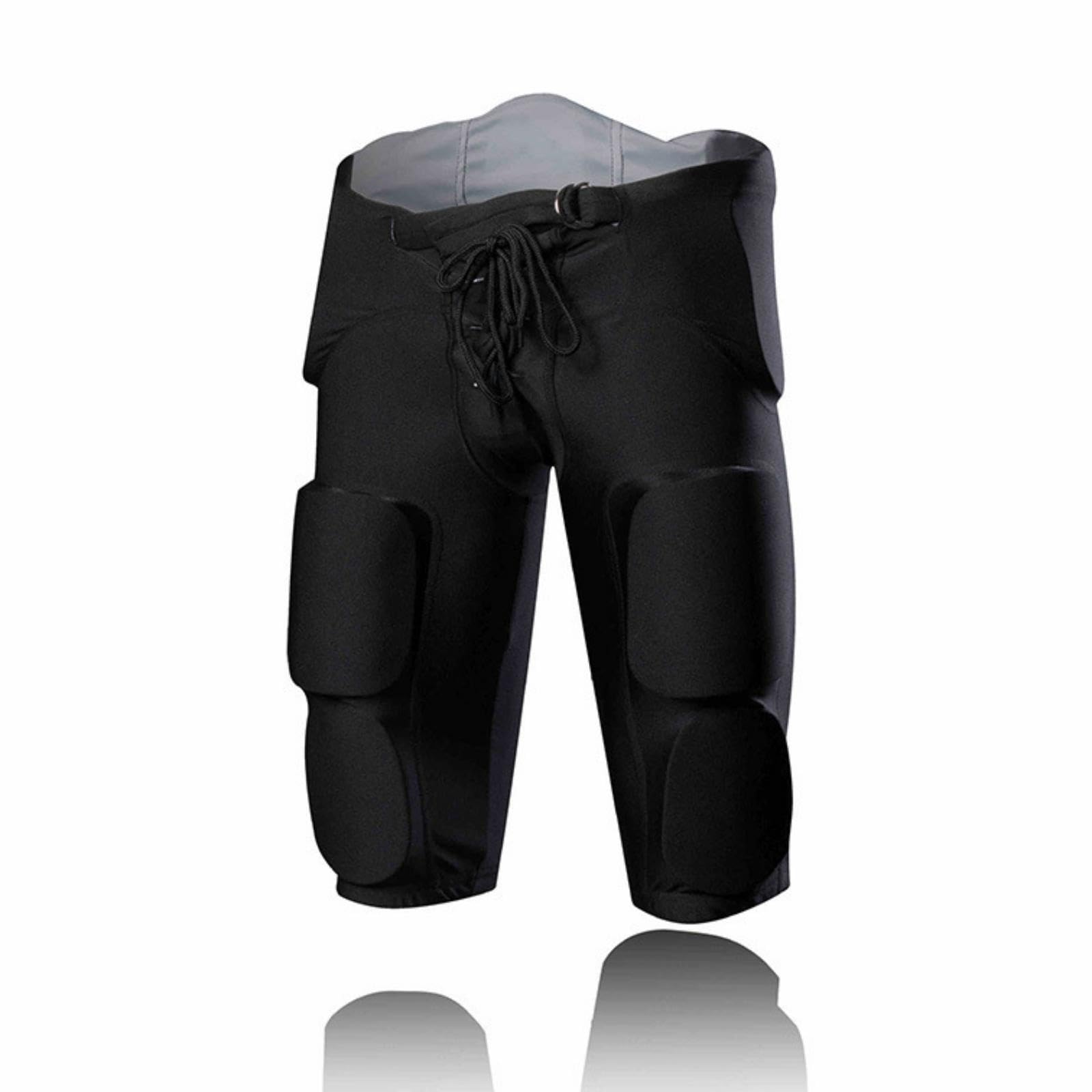 SNAPPSY Compression Shorts with Pads Impact-Absorbing Padded Shorts Form-Fitting Apparel for Football Athletes, Athletes, Rugby, Sports Training XL Adult Black-image-1