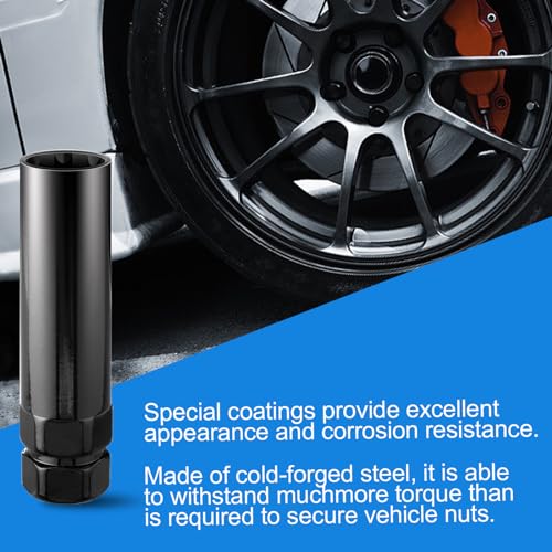Image of 1 PC Car 6 Slot Modification Nut Wheel Hub Anti-Theft Screw, 6 Point Spline Drive Tuner Replacement Socket Adapte, Spline Lug Nut Key Tool Disassemble Tool, Suitable for Most Cars (Black)
