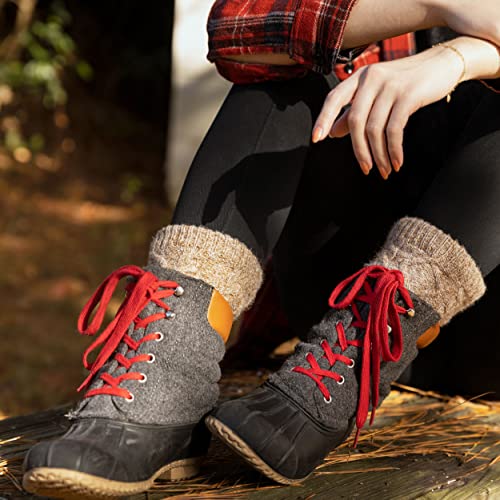 Image of Slipper Socks for Women with Grippers Non Slip, Sherpa Lined Slipper Socks