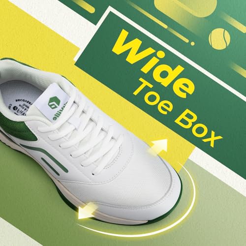 Image of FitVille Extra Wide Pickleball Tennis Shoes Men for Hard or Clay Court | Racquetball, Squash, Badminton, Breathable, Comfortable, Cushioning, Arch Support