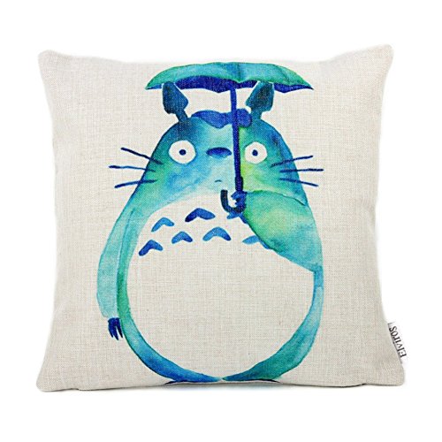 Elviros Lino Algodón Blend Decorativo Funda Cojínes