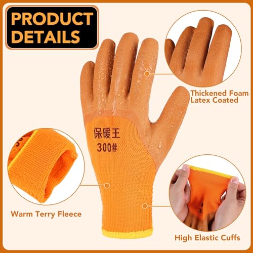 Czlotyh 10 Pairs Waterproof Winter Work Gloves For Men Freezer Gloves With Non Slip Grip Thermal Insulated Gloves Work Gloves For Winter Cold Weather Outdoor Work thumb #1