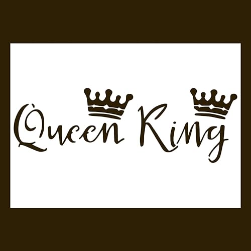 Miniatura 1 de Plantilla King Queen, plantilla de corona Queen King, plantillas para el día de San Valentín, plantilla familiar, 3 x 8 pulgadas, plantillas de