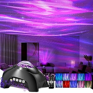 Galaxy Projector, Star Projector for Bedroom, Northern Lights Aurora Projector, Bluetooth Speaker and White Noise, Night…