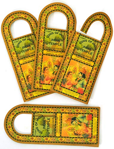 Song of India - India Temple Perfume Sachet. 4 Pack (20 Grams Each, 80 Grams Total)