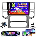 Roinvou 2+64G Radio for Nissan Rogue X-Trail 2003 2004 2005 2006 2007 Android 13 Car Stereo Wireless Carplay, 10.1 inch Touch Screen for Nissan Rogue Android Auto + Backup Camera