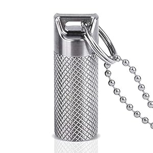 Opret Mini-titanium metalen pillendoos, klein, met sleutelhanger, waterdicht, licht gewicht voor reizen in de open lucht, pillendoos, kleine tablettenbox, kleine tabletten, weekbox, tablettendoos voor