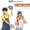 TOSY Magnet Pyramid Glow - 1 Cube Transforms into 1 Billion Shapes, 15 pcs (12 Puzzle pcs & 3 Accessories), 243 Magnets, Glowing, Christmas Stocking Stuffers Gift for Kids, Creative Puzzle STEM Toy #1
