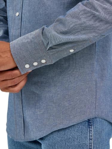 Wrangler Men's Authentic Cowboy Cut Work Western Long Sleeve Shirt,Blue,17 1/2 35 – Ansicht 6