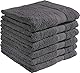 REDBEST Handtuchset, Frottierset 6er-Pack Chicago anthrazit Größe 50x80 cm - saugstark, strapazierfähig, ideal für Reisen, Sport (weitere Farben)