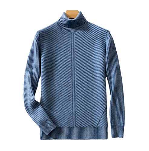 Pull col roulé en cachemire homme tricot épais décontracté pour l'hiver