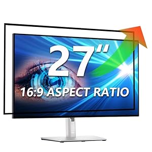 Halloive [2-Pack 27 Inch Computer Screen Protector Blue Light and Anti Glare Filter, Eye Protection Computer Blue Light Blocking Screen for 27″ with 16:9 Aspect Ratio Widescreen Computer Monitor