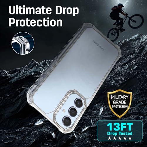 Image of AIBEX Ultra Strong Transparent Back Cover for Samsung Galaxy S25 | Crystal Clear Hard Case | Shockproof Military-Grade Drop Protection | Anti-Yellowing TPU Bumper | Scratch-Resistant PC Back