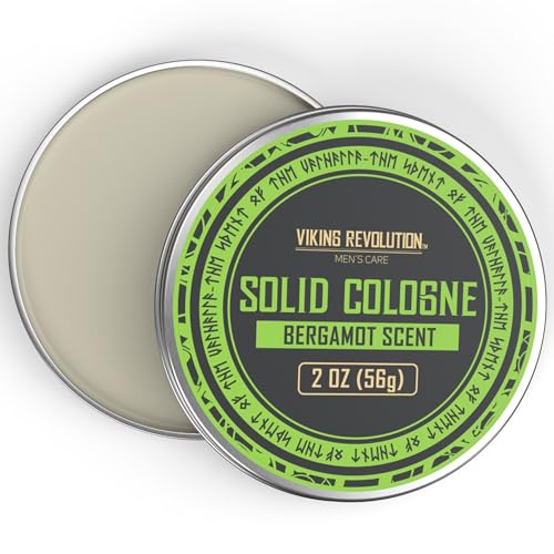 Image of Viking Revolution Bergamot Solid Cologne for Men - 2 Oz Balm Cologne Travel Wax (1 pack, Bergamot)