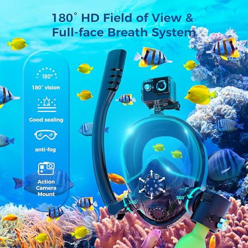 Mini tanque de scuba con máscara facial completa, tanque de buceo 0.5L con sistema de respiración submarina certificado DOT para snorkel miniatura 2