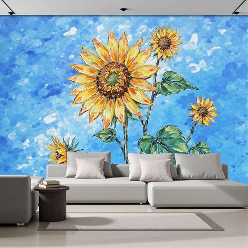 Papel Tapiz 3D Decoración de Pared para Sala de Estar y Sofá Azul 200x140 2