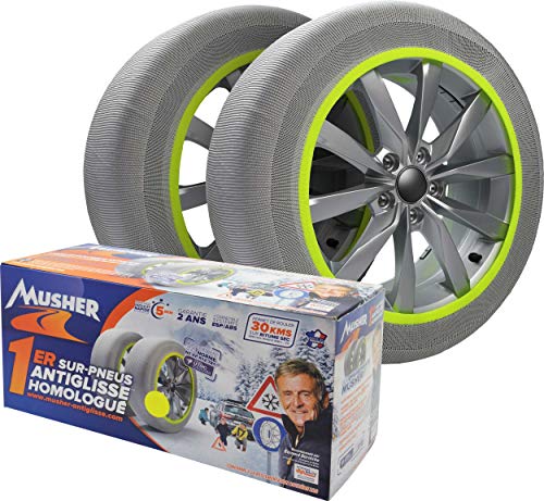 Chaînes neige chaussettes textile premium MUSHER Taille 5 (la paire) - France