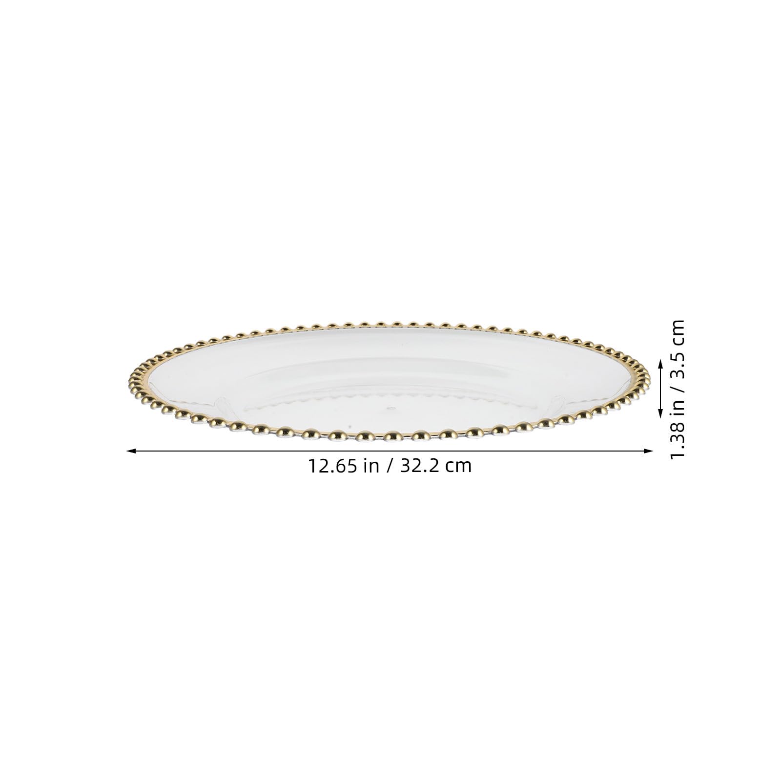 Lot de 6 Assiettes Décoratives Rondes en Plastique Transparent Ps Pet, Empilables et Résistantes, pour Fête et Anniversaire