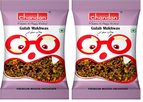 Image of Chandan Mouth Freshener Gulab Mukhwas | 100g | Pack of 8 | Contains Rose Flavoured Mukhwas from Rose Petals