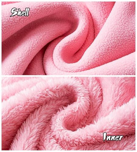 Image of Boys Girls Polar Fleece Jacket with Hood Toddler Coat 2-12 Years | Soft Full Sherpa Fleece Lining, Anti-Pilling, Mid-Weight, Easy Zip-Up, Hooded Design, Hand-Warm Pockets, Elastic Cuffs & Hem