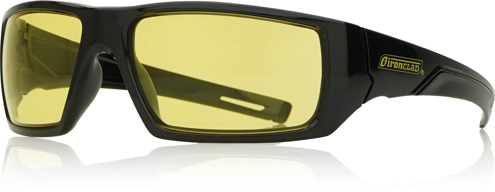 Ironclad Gafas de seguridad BRONX-Full Frame, antiarañazos y antivaho, color amarillo