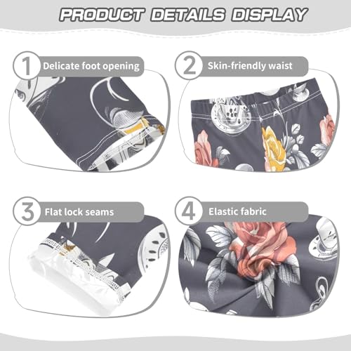 Bolaz Toddler Girls Leggings Printed Yoga Pants Leggings Flower Teapot for Kids3