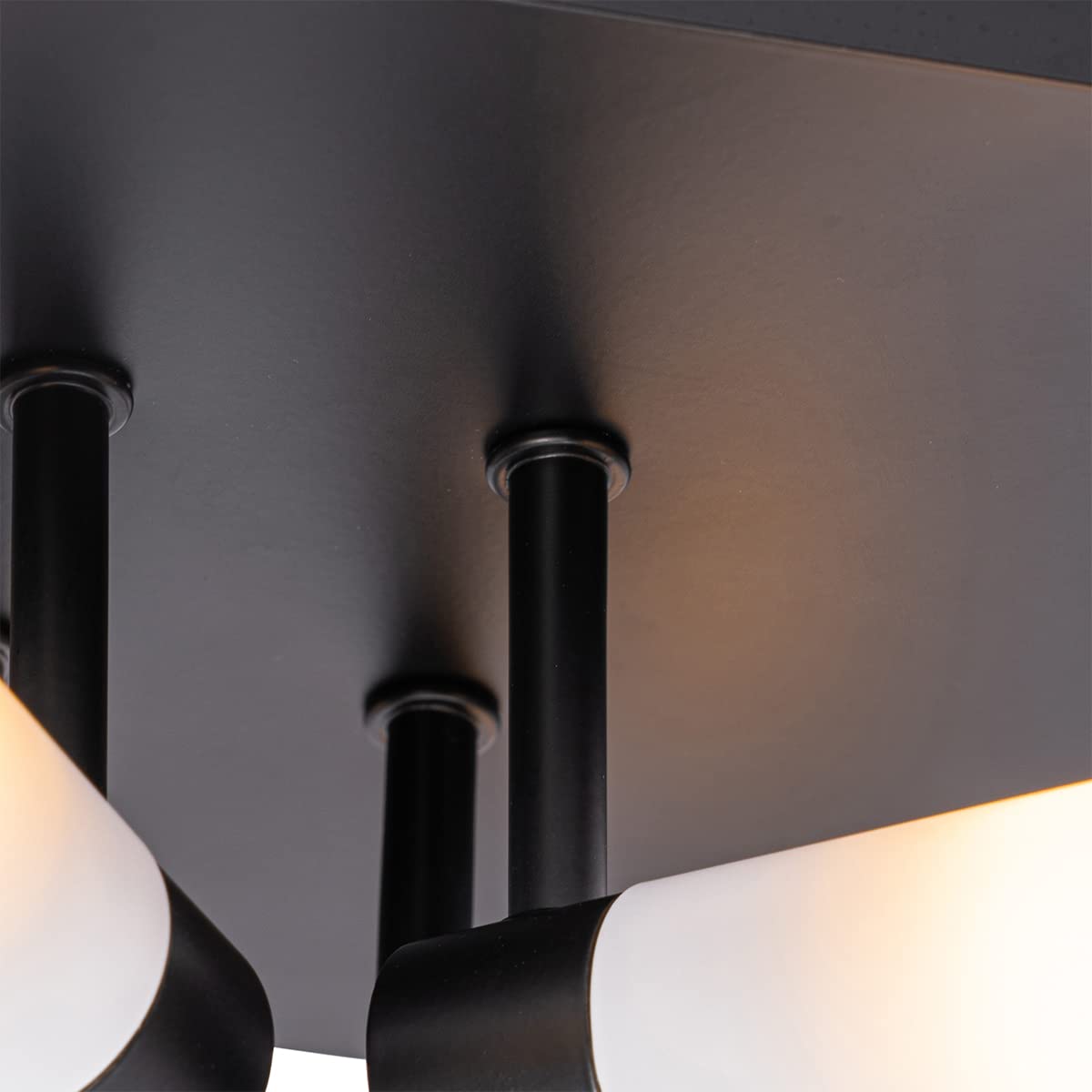 Qazqa bath - Lampada da soffitto Moderno - 4 luce - L 23 cm - Nero - Moderno - Bagno