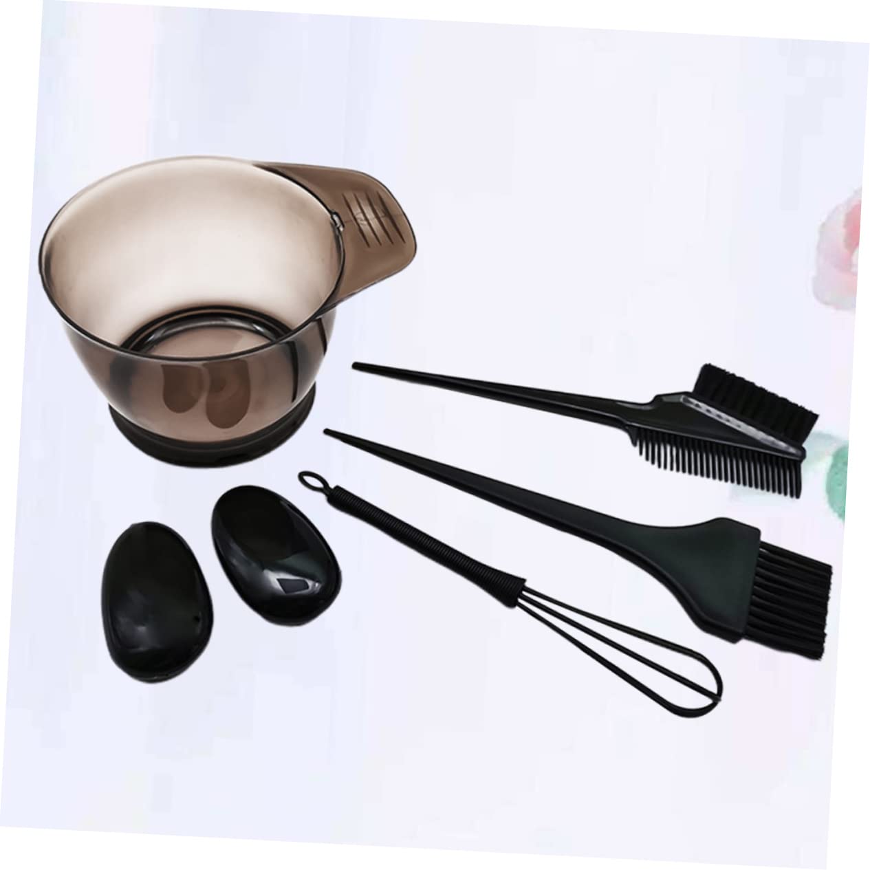 5pcs Cepillos de mezcla de pelo Peine Mezclador Bowl Set Set de Color de Cabello Salón Herramienta de Coloración de Cabello Kits de Color de Cabello Juego de Cinco Piezas Lavar Los Platos
