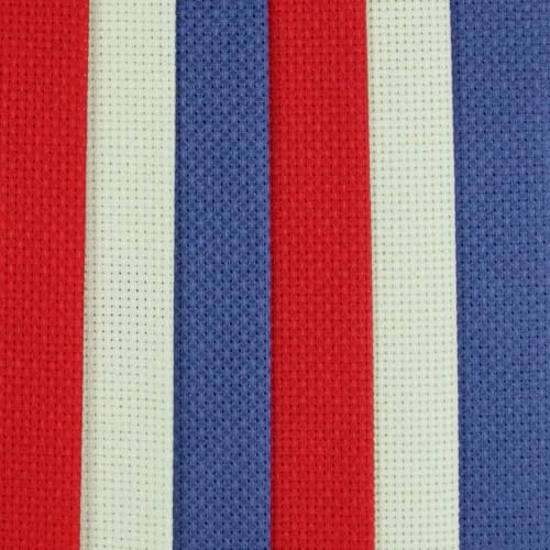 Image of KCS 4 /6 pc of 12 inch x 18 inch(30cmx45cm) 16 Count Cotton Aida Cloth Cross Stitch Fabric (6 pc,Red+Light Green+Jeans Blue)