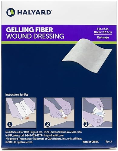 Miniatura 4 de HALYARD Apósito de fibra gelificante para heridas, adhesivo suave con diseño altamente absorbente y adaptable, mantiene la integridad estructural de