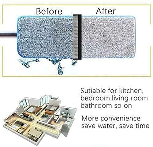 Image of Flat Mop with Bucket for Home Floor Cleaning | Wash & Dry System | Easy Water Control | Home Kitchen Bathroom Cleaning Tool (Pack of 1)