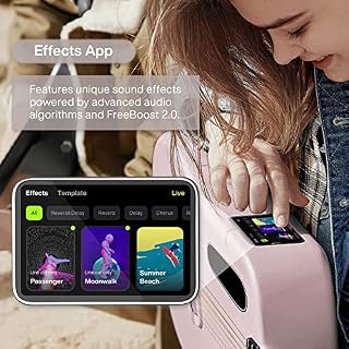 LAVA ME 3 Smartguitar, 36 Inch Guitare Acoustique en Fibre de Carbone, (Rose,Piano Bag) - Les Beatles, Paul McCartney, John Lennon, RIngo Starr, George Harrison LAVA ME 3 Smartguitar, 36 Inch Guitare Acoustique en Fibre de Carbone, (Rose,Piano Bag) – Image 3