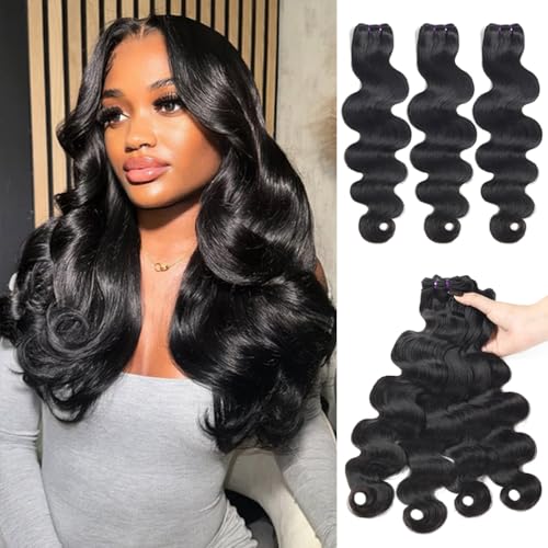 Menalue 16A Body Wave Bundles Human Hair 16 18 20