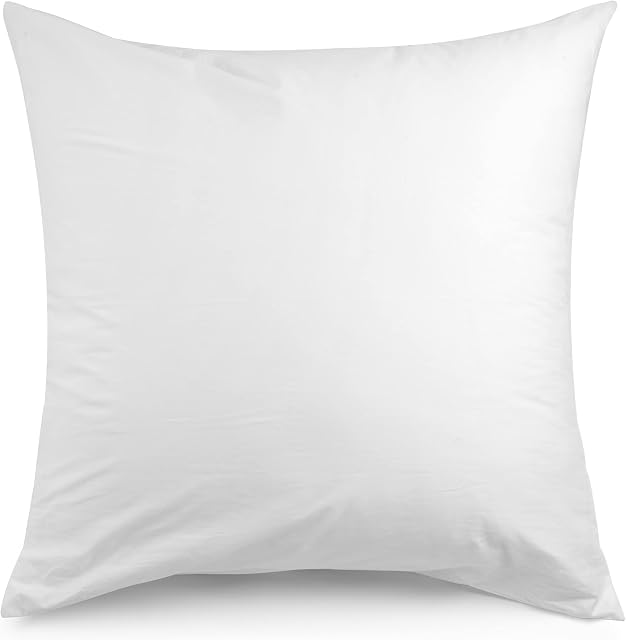 ATsense Zestaw 2 poszewek na poduszkę 80 x 80 cm  100% bawełna, biała poszewka na poduszkę z zamkiem błyskawicznym, bardzo puszysta, super miękka i antyalergiczna poszewka na poduszkę