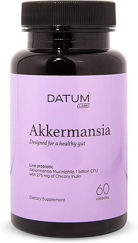 Akkermansia Muciniphila Probiotic + Prebiotic Metabolism Supplement - 2-Mth Shelf Stable Synbiotic 1Bn CFU - 60 DR Acid-Resistant Capsules