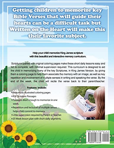 Written on the Heart: Scripture Memory Journal: KJV Bible Memory Curriculum for kids ages 9-12, for Homeschool or Sunday School - Image 2