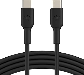 Belkin BoostCharge USB-C to USB-C fast charger cable, USB type C charger cable fast charging for iPhone 16, 15, Samsung Galaxy S24, S23, Pixel, iPad, MacBook, Nintendo Switch and more - 2m, Black