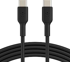 Belkin BoostCharge USB-C to USB-C fast charger cable, USB type C charger cable fast charging for iPhone 16, 15, Samsung Galaxy S24, S23, Pixel, iPad, MacBook, Nintendo Switch and more - 2m, Black