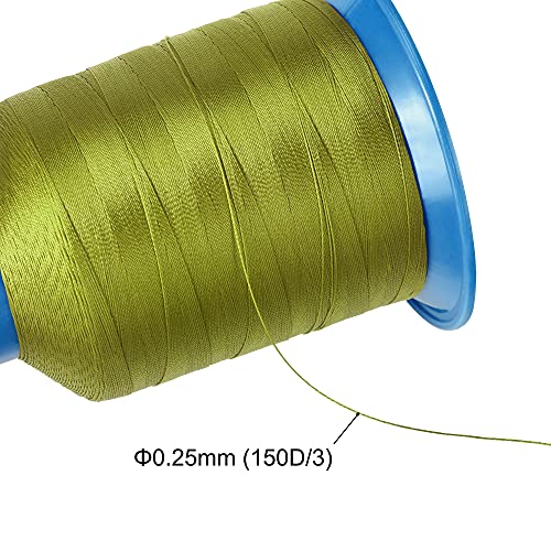 Hilo de Poliéster Bonded Extra Fuerte 1968 Yardas 150D/0.25mm Olive 2pcs miniatura 3