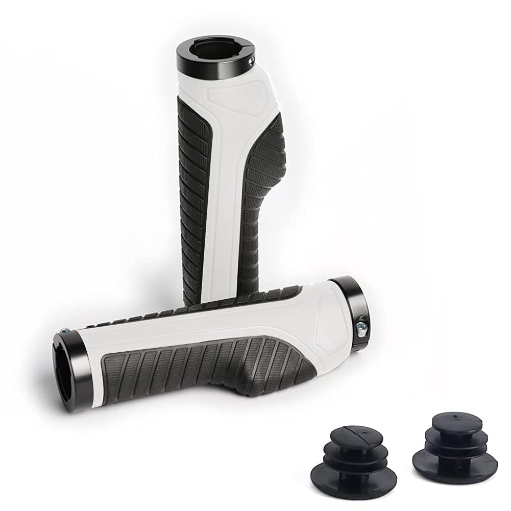 NewDoar Bike Handlebar Grips Double Locking Non-Slip Ergonomic Mountain Bike Parts Resin Skid-Proof Bicycle Grips 4 Colors