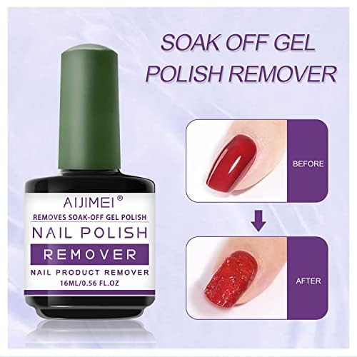 Miniatura 8 de AIJIMEI Removedor de esmalte de gel para uñas, removedor de esmalte de gel para uñas, rápido, simple y seguro, removedor de esmalte de gel de 1 a 3