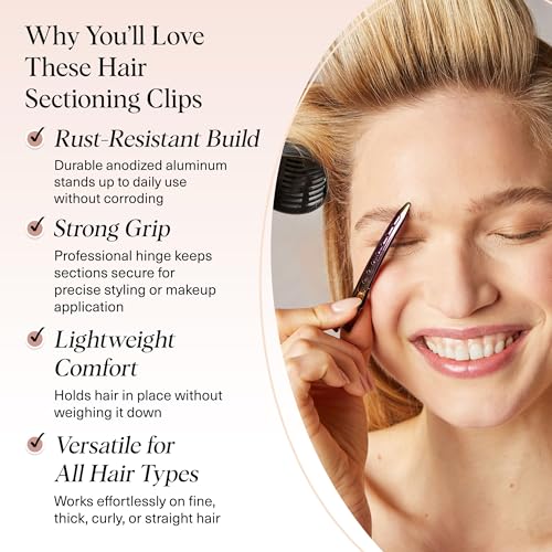 Kitsch Hair Clips for Styling Sectioning - Alligator Hair Clips | Duck Billed Hair Clips for Long & Short Hair - Image 4